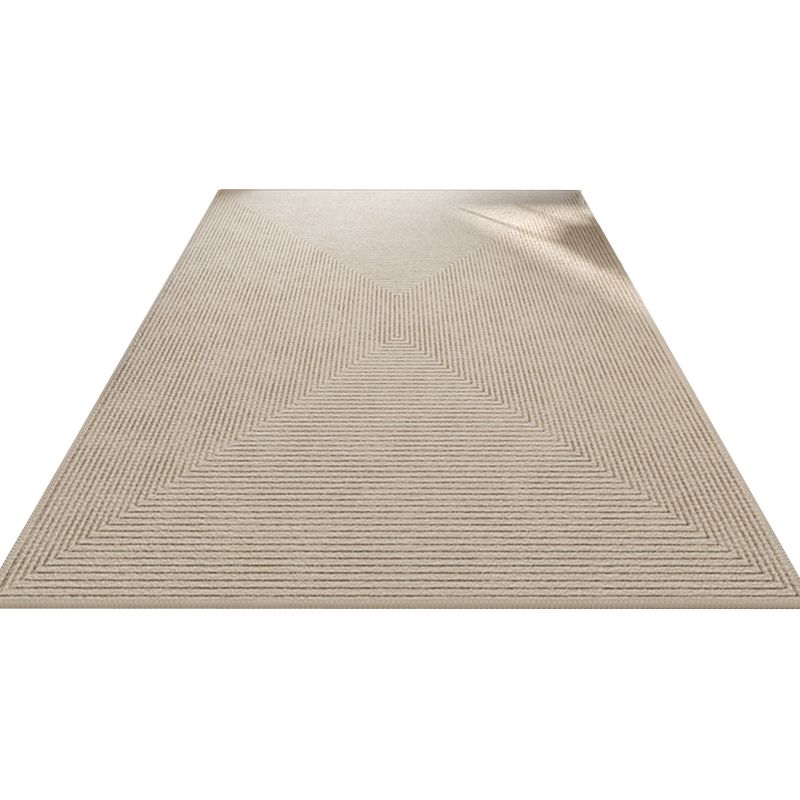 Polyster Rectangle Carpet Striped Printed Living Room Area Rug Non-Slip Backing Carpet