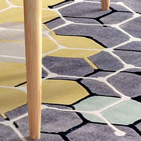 Modern Rectangle Wood Table Standard Height Dining Table with 4 Legs