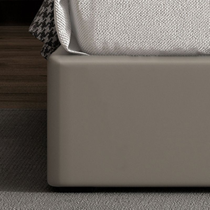 Contemporary Grey 10.23 " Tall Wooden Platform Bed for Bedroom