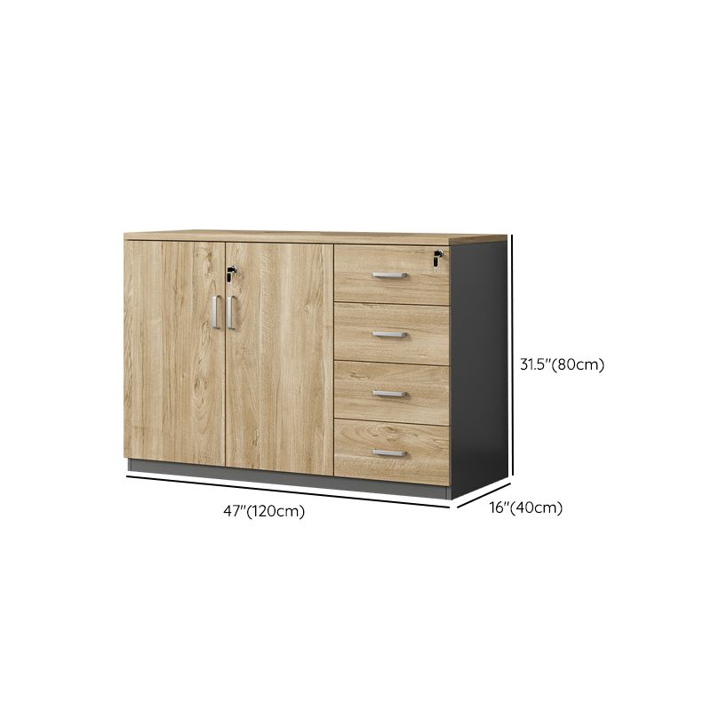 Contemporary Lateral Filing Cabinet Engineered Wood File Cabinet with Storage