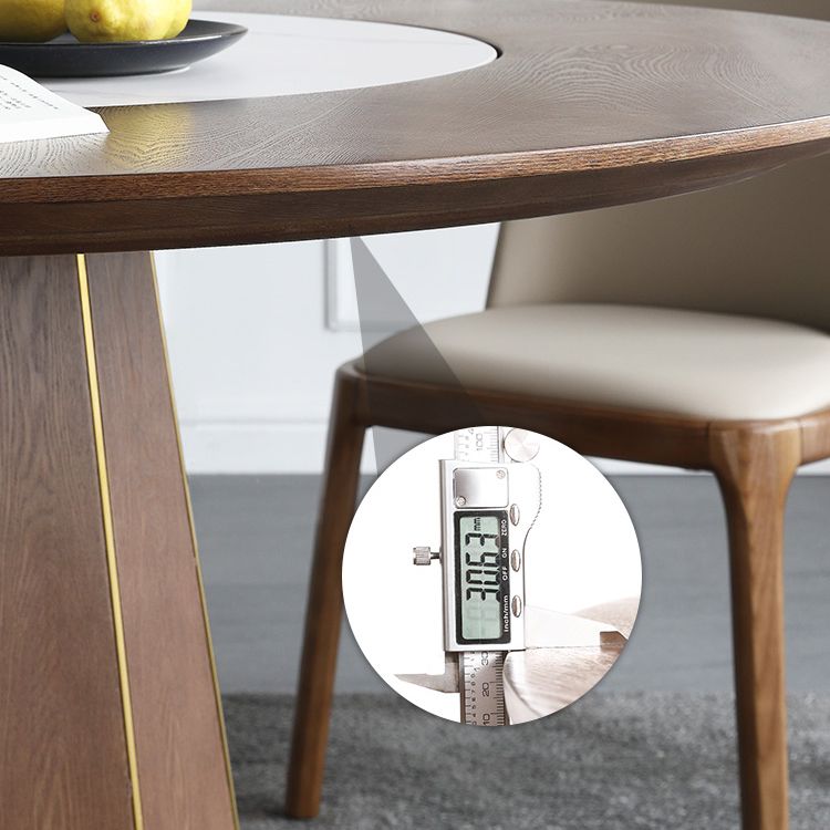 Contemporary 1/4/5/7 Pieces Dining Sintered Stone Dining Table Set with Wooden Legs