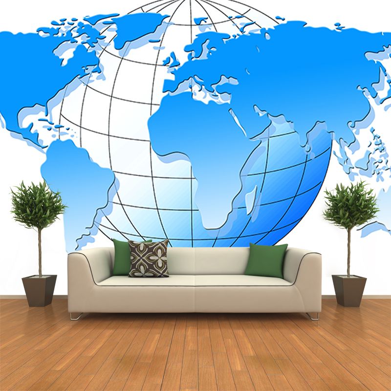 Environmental Photography Wall Mual Map Sitting Room Mural Wallpaper