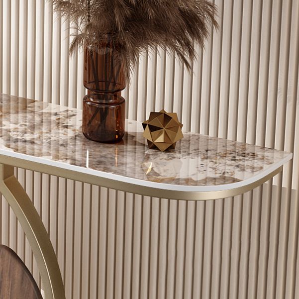 Glam Half Moon Console Accent Table Antique Finish Console Sofa Table