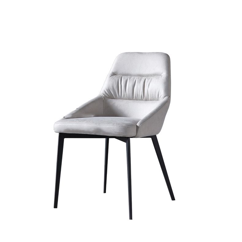 Minimalist Design Arm Solid Back Side Chairs Upholstered Side Chair