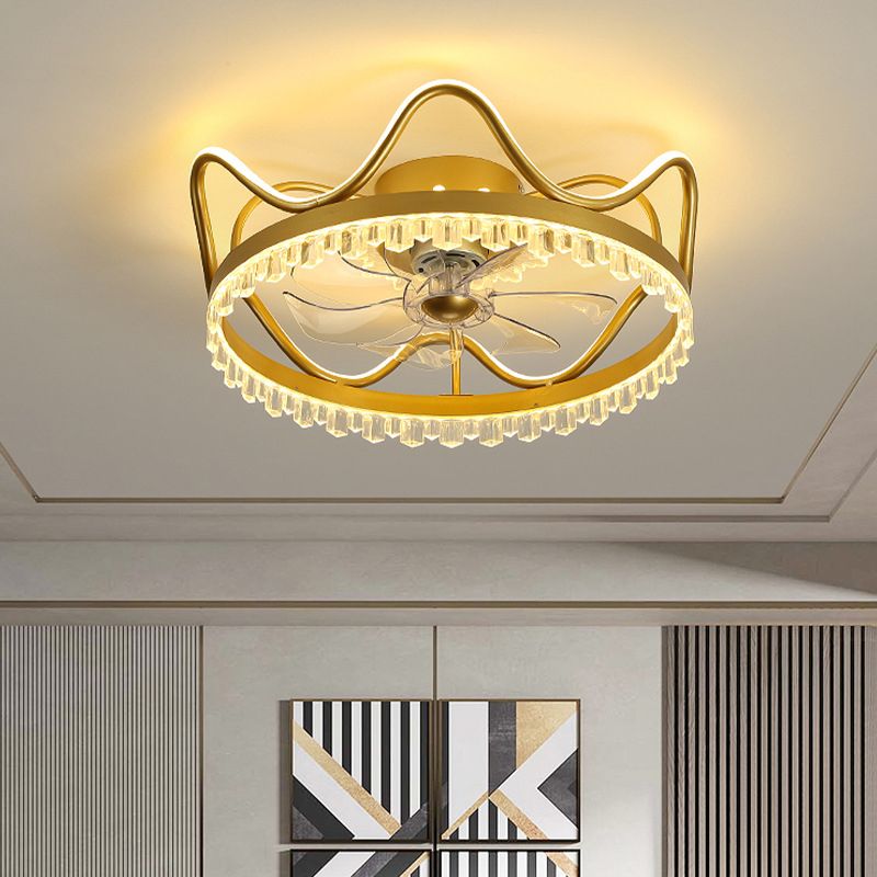Kronendedecke Leuchte Leuchte stilvolle moderne Acrylschlafzimmer -LED -LED -Halbflush Mount Lampe