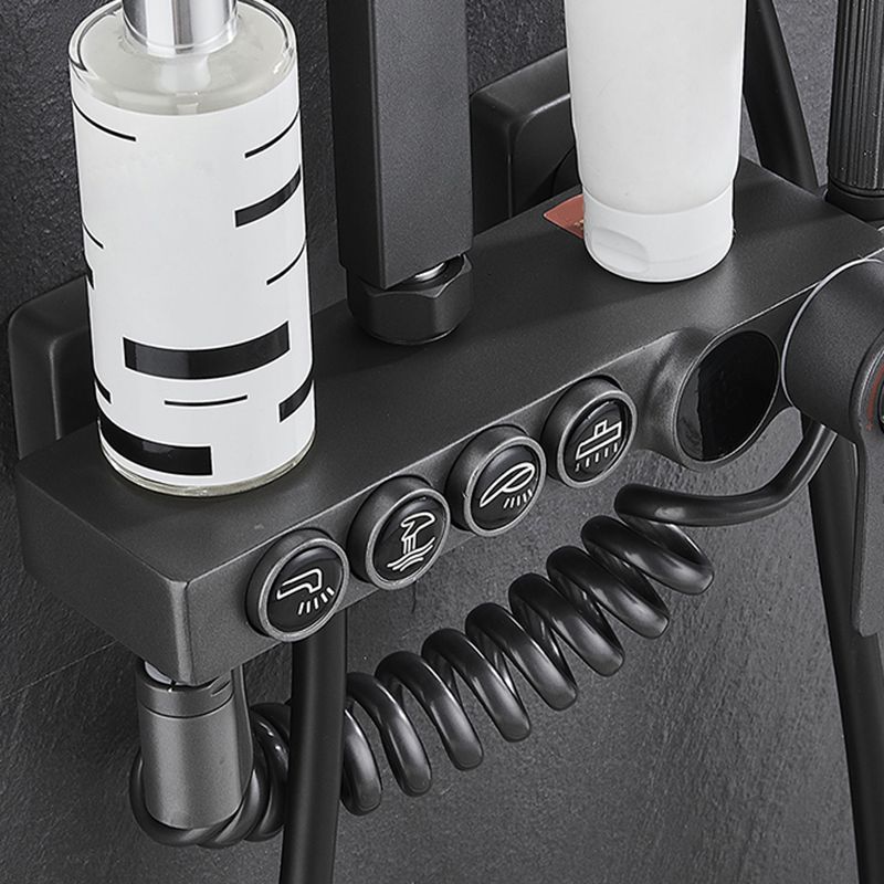 Modern Gray Shower Set 2 Shower Heads Shower System for Bathroom