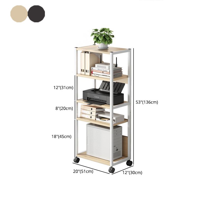 Industrialstil Holzbuchhandel Etagere Bücherregal mit Zauberer Rädern für Büro