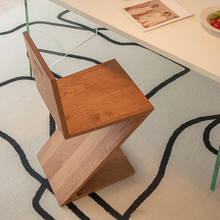 Industrial Side Chair Solid Wood Dining Chair for Living Room