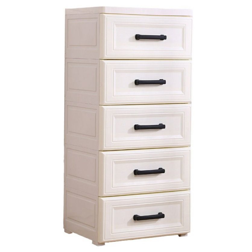 Contemporary 5-drawer Storage Cabinet Plastic Wardrobe Armoire