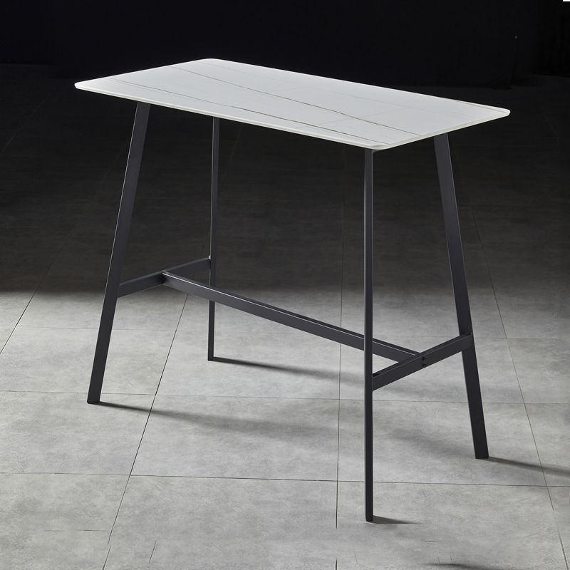 Contemporary Rectangle Bar Counter Table Sintered Stone Dining Table for Restaurant
