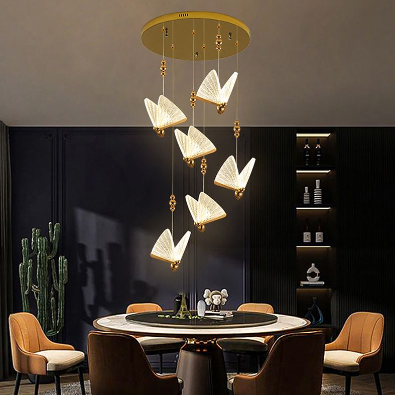 Butfly acrylique pendentif éclairage