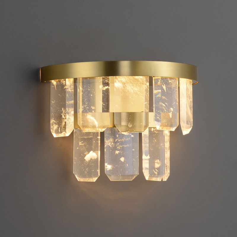 Modern Style Wall Light Crystal 1 Light Sconces in Transparent for Bedroom