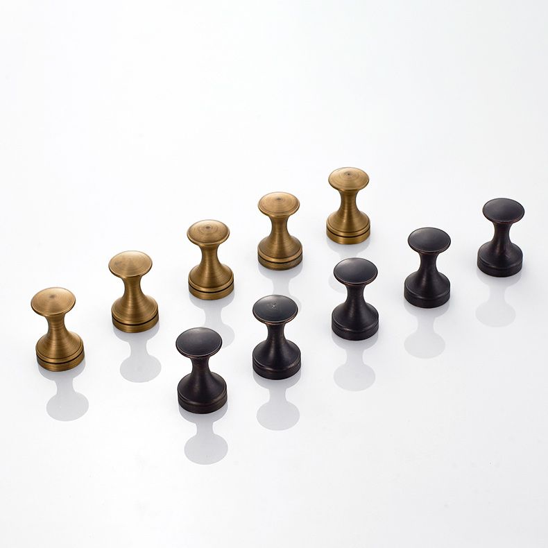 5 Piece Traditional Bathroom Accessory Set Brushed Brass Robe Hooks