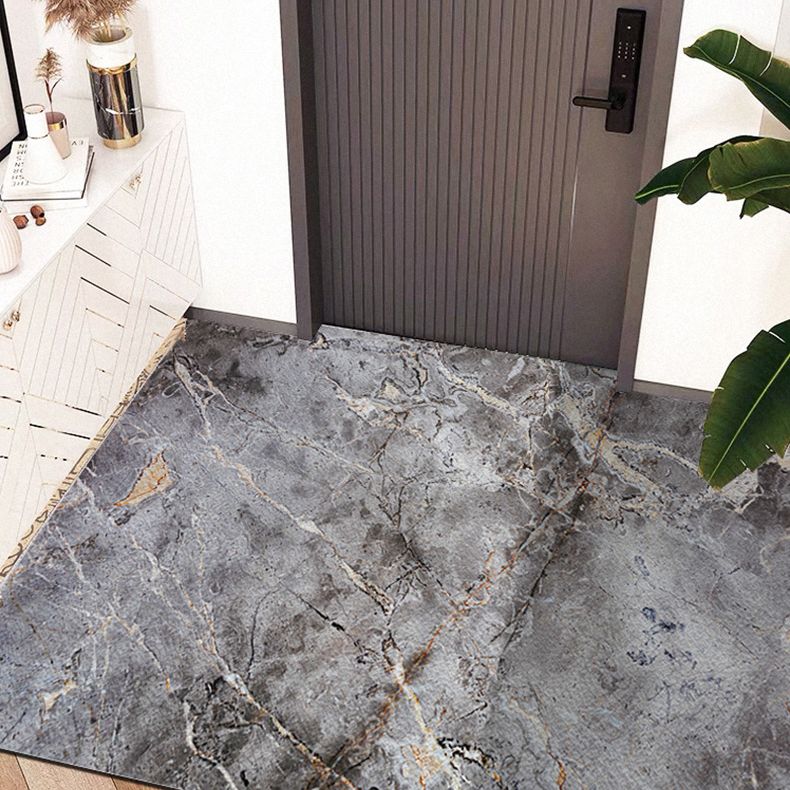 Color Mixed Simplicity Area Carpet Polyester Marbling Print Indoor Rug Anti-Slip Backing Carpet for Living Room