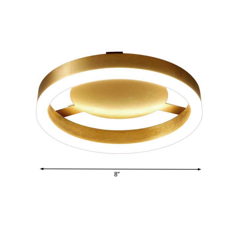 Runde/quadratische Korridor LED-Flush-Lampe moderne goldene Metall-Decke montiert Licht in Warm/Weißes Licht