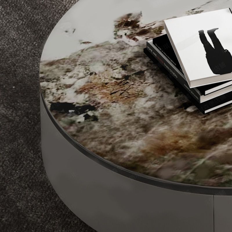 Glam Nesting Coffee Table Set Pedestal Coffee Table with Storage Drawers