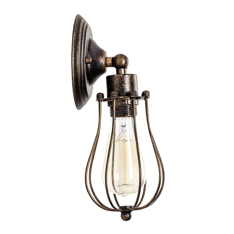 Pear Semi Flush Mount Light Fixture Industrial Metallic Ceiling Mount Chandelier for Bedroom