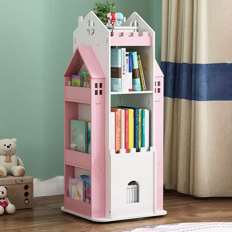 Scandinavian Style Open Back Bookshelf Standard Engineered Wood Bookcase