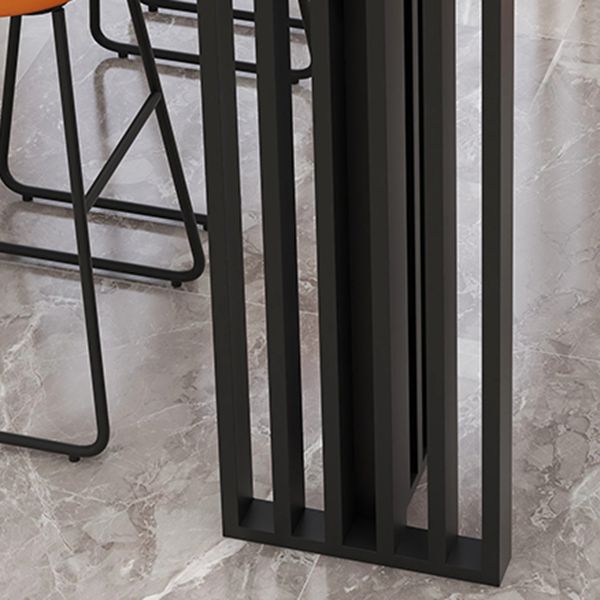 Industrial 1/7 Pieces Bar Table Set Rectangle Stone Counter Table for Living Room