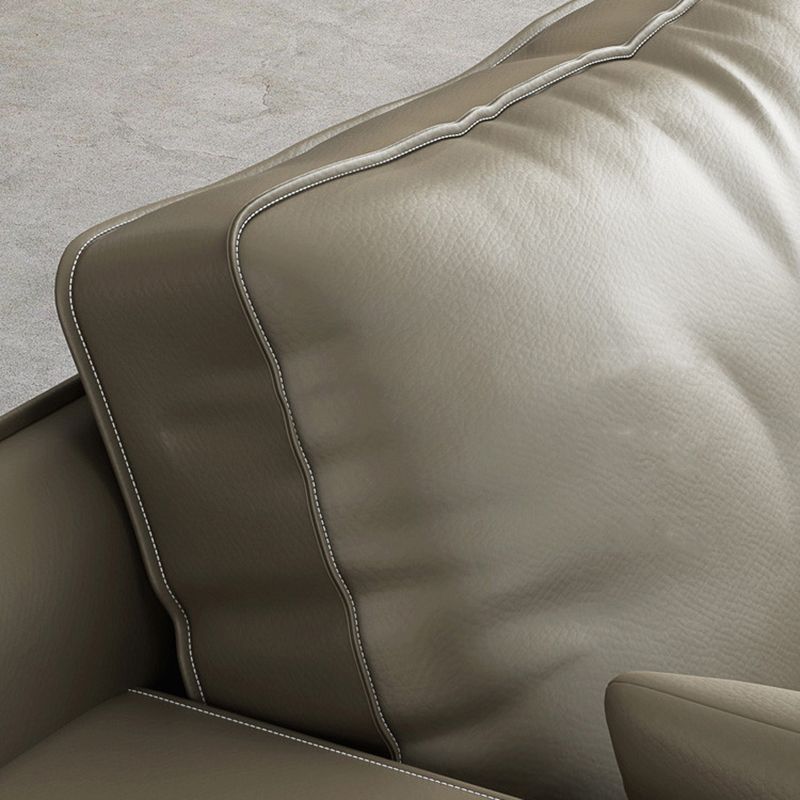 Gorgeous Style Sectional with Pillow Back Grey/beige/black Latex Padded Sofa