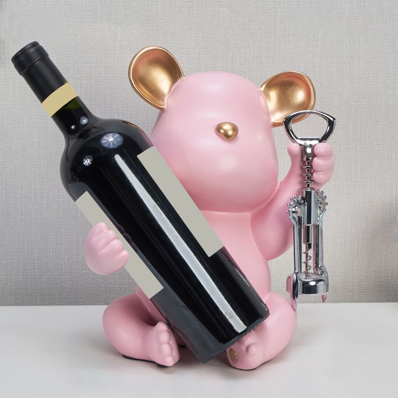 Glam Tabletop Bottle Holder Resin Wine Bottle Rack for Parlor