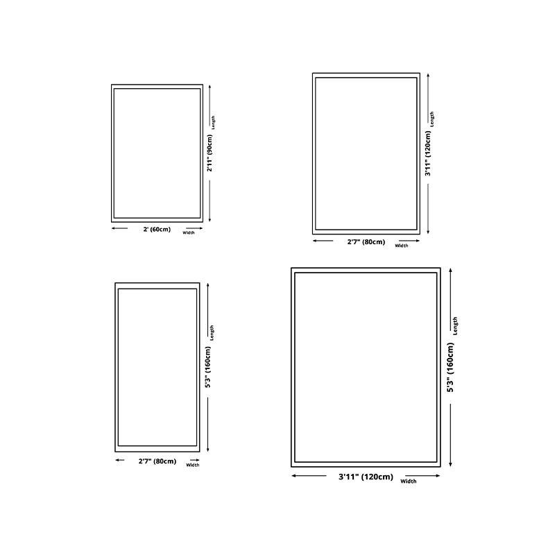 Yellow Check Rug Polyester Simple Rug Stain Resistant Rug for Home Decor