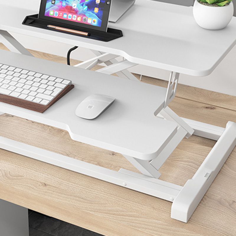 Folding Rectangular Shaped Office Laptop Table Wood in Black/White/Grey