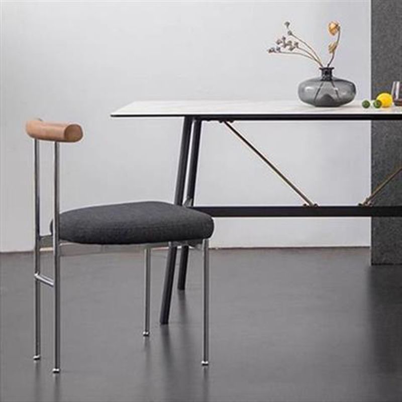 Ensemble de chaises en métal de style contemporain, chaise d'appoint de cuisine à dossier ouvert pour usage domestique
