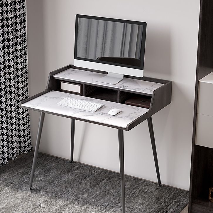 Industrial Style Stone Computer Desk Rectangular Office Desk