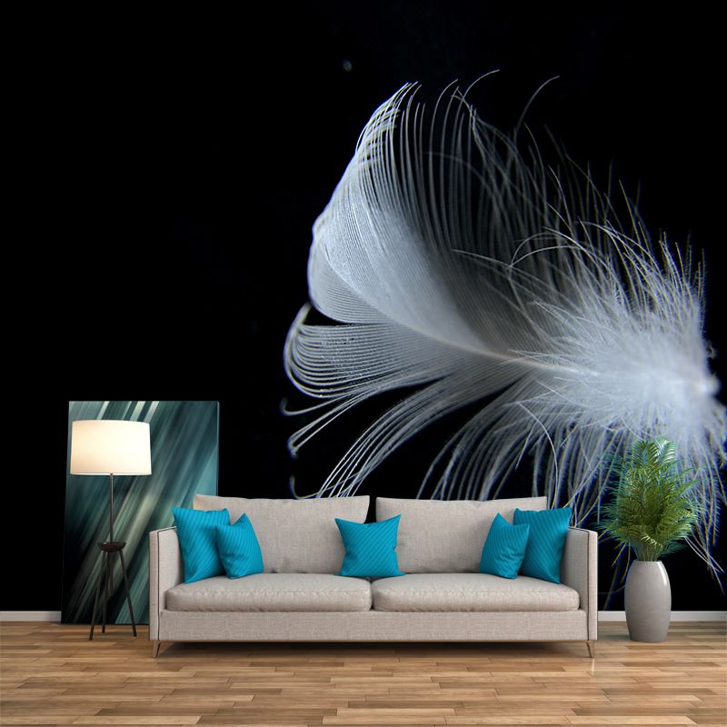 Peculiar Feathers Wall Paper Murals Moisture Resistant Living Room Wall Decor