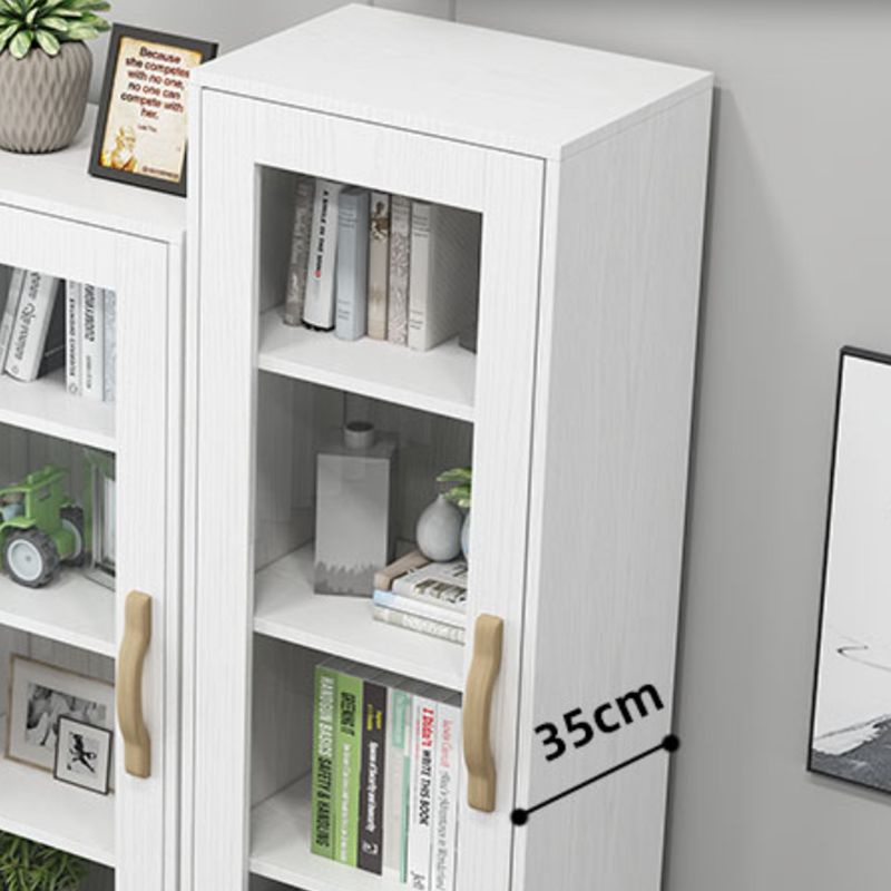 Closed Back Engineered Wood Bookshelf Standard Contemporary Bookcase