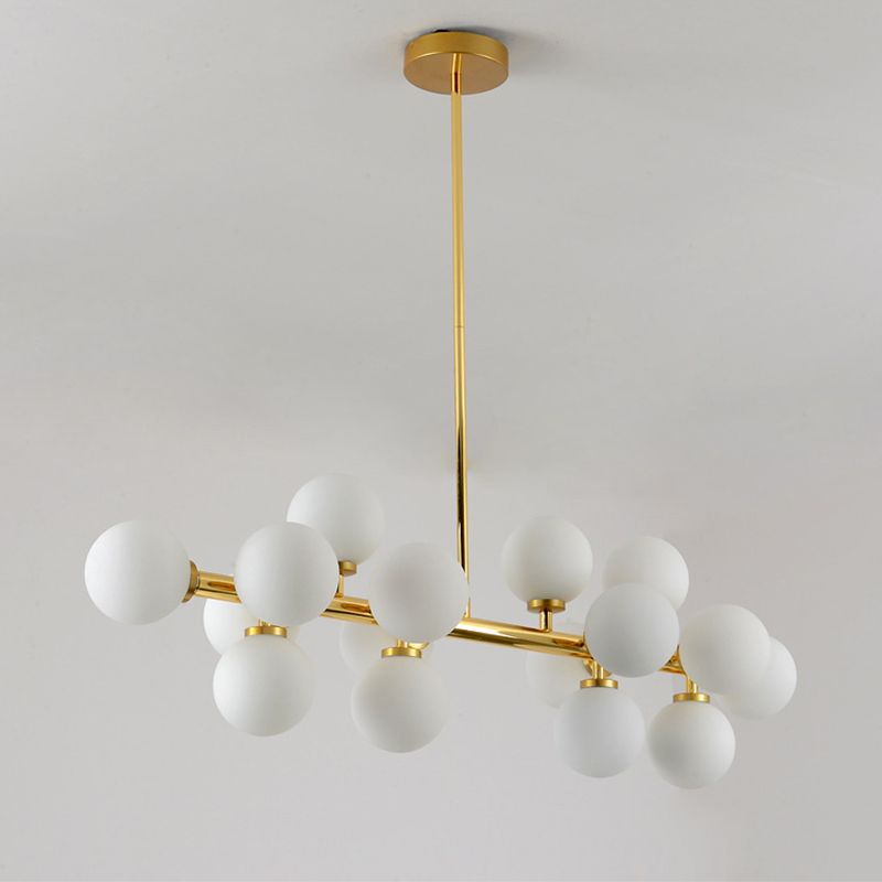 Bubbles Dinning Room Island Pendant Light Glass Minimalistic Island Lighting in White