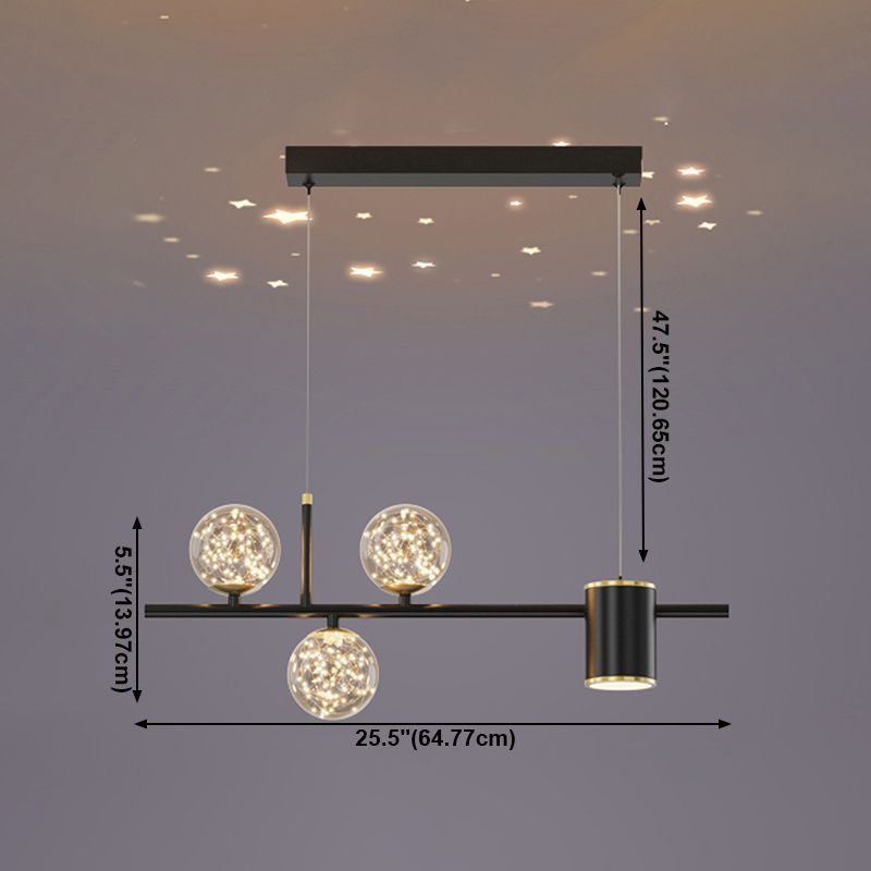 Contemporary Kitchen Island Lighting Geometric Metal Pendant Light Fixtures