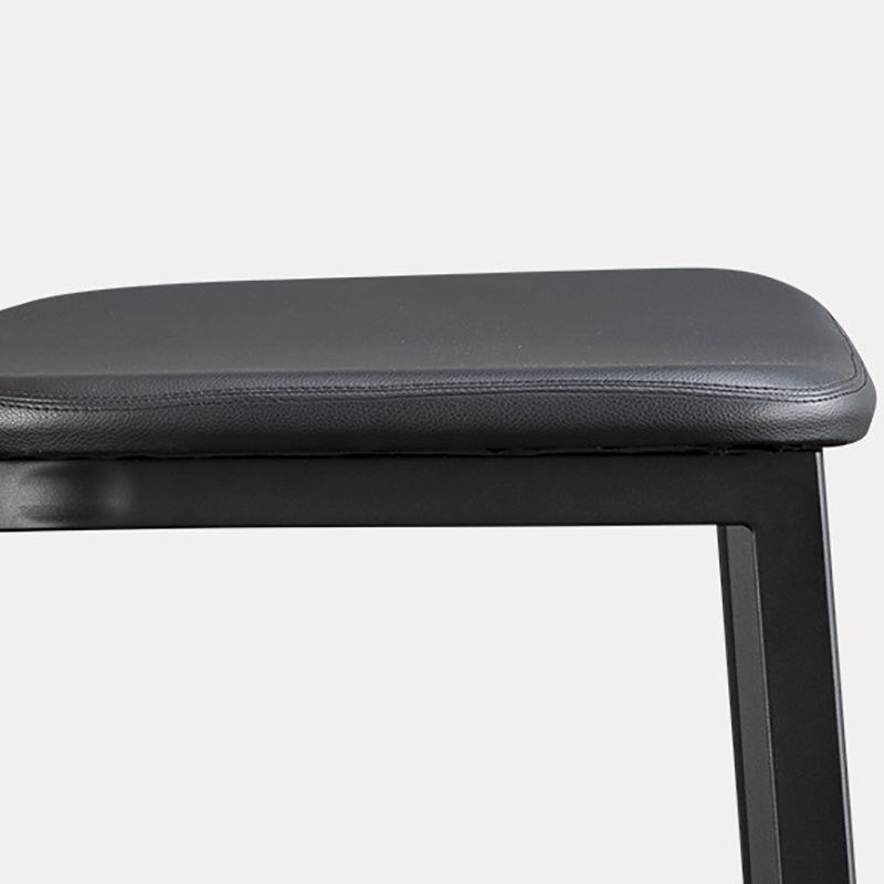 Contemporary Metal Counter Height Stools Black Base Bar Stool