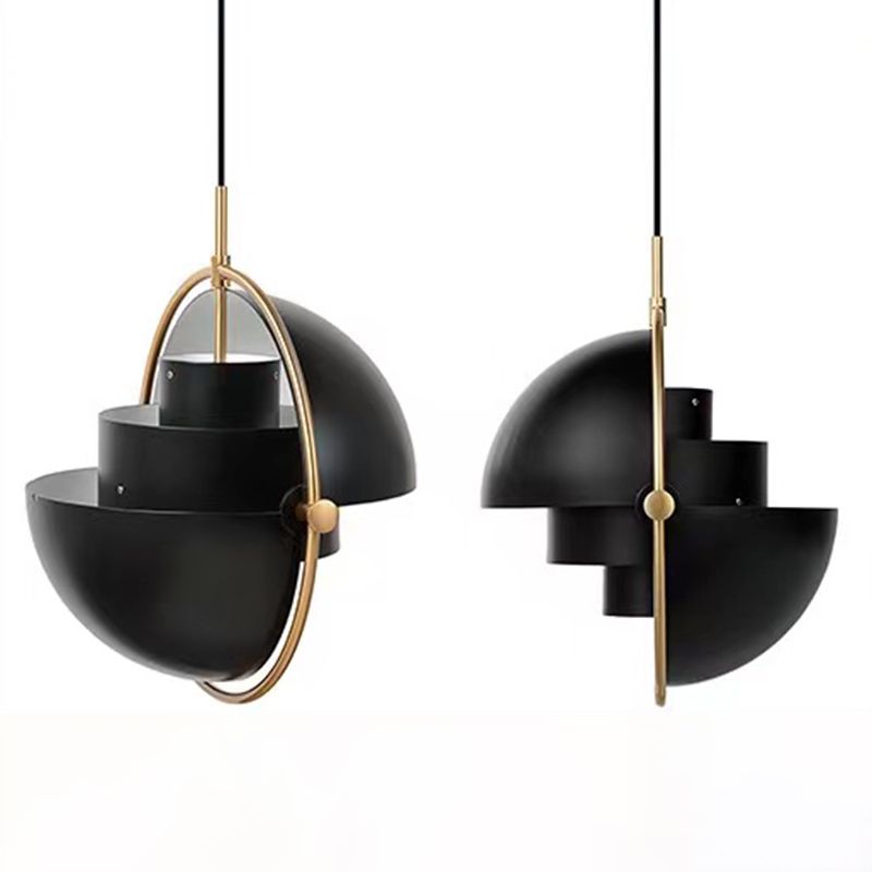 Moderne künstlerische Einzelhänge -Lampen -Elektroplatte Metall Geometrischer Anhänger Licht für Esszimmer
