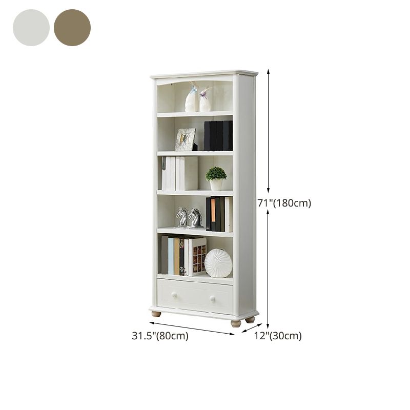 Modern Style Bookcase Engineer Wood Closed Back Bookshelf for Home Office