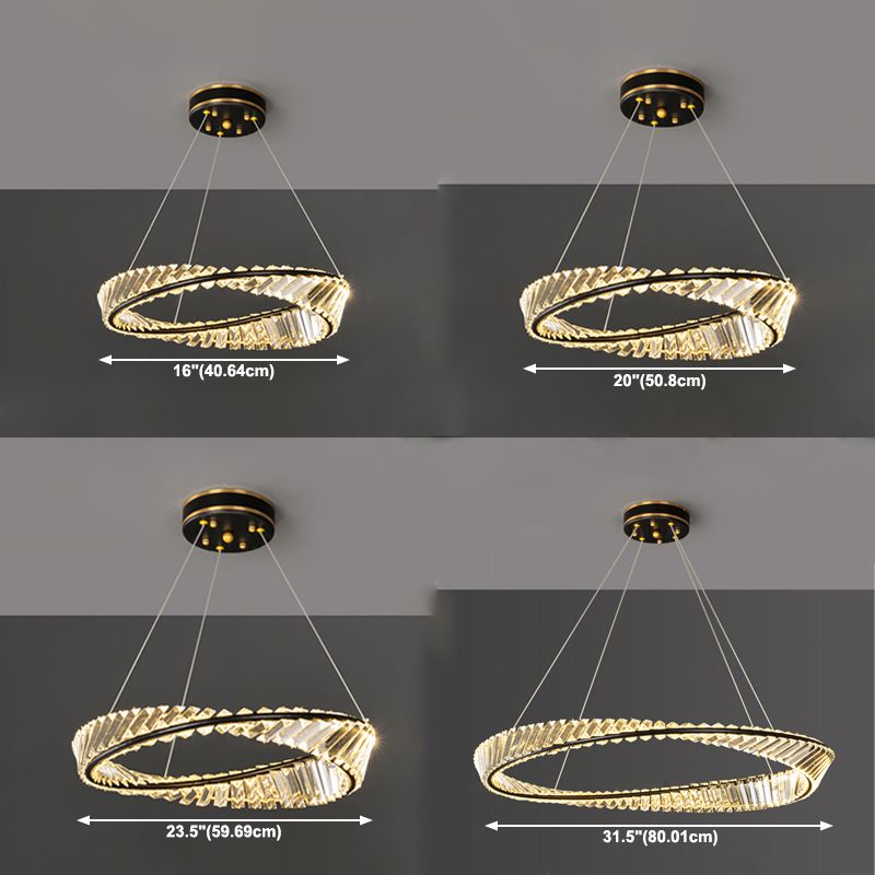 1-Licht-Kristallhänge-Leuchte moderne LED-Anhängerlampe für Schlafzimmer