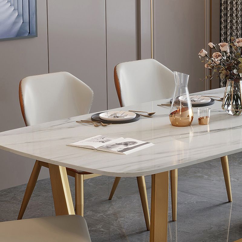 Nordic Glam Rectangle Sintered Stone Table Set 1/2/5/6/7 Pieces Dining Set