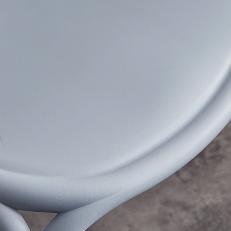 Silla sin brazos de plástico de estilo escandinavo, respaldo sólido, sillas laterales