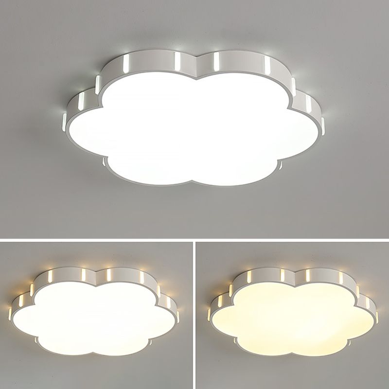Einfachheit LED Decke Flush Mount Weiß geometrische Flush Licht mit Acryl Schatten für Wohnzimmer