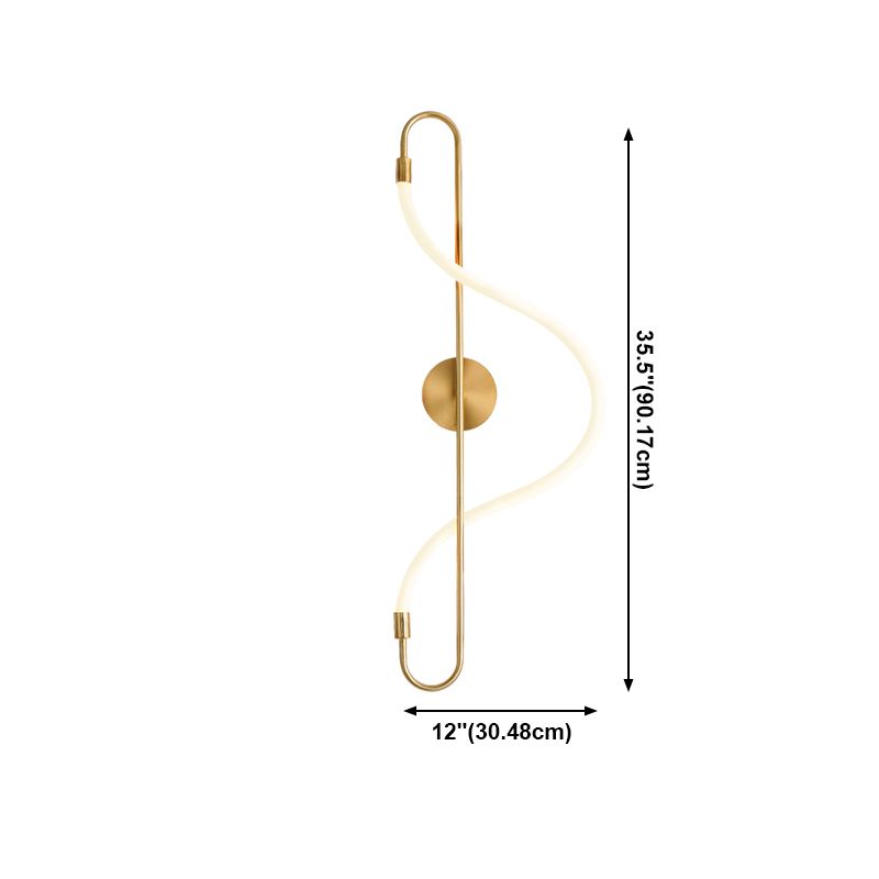 Luz de pared lineal metálica moderna Luz de pared creativa de pared de iluminación para sala de estar para sala de estar