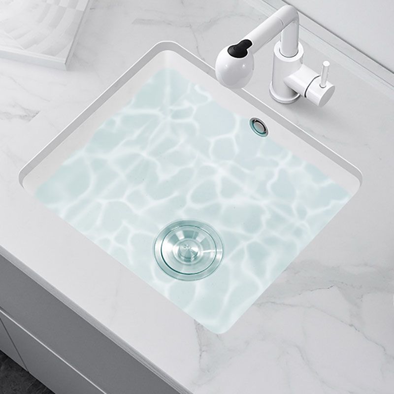 Quartz Kitchen Sink Drop-In Kitchen Sink with Basket Strainer