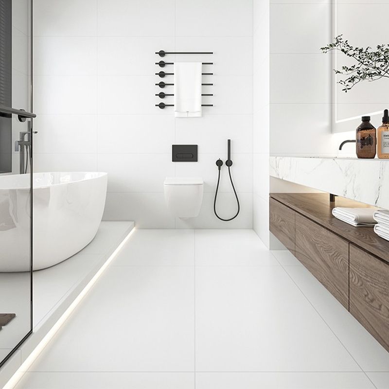 Rectangle Floor Tile Straight Edge Pure Color Floor Tile with Non-slip