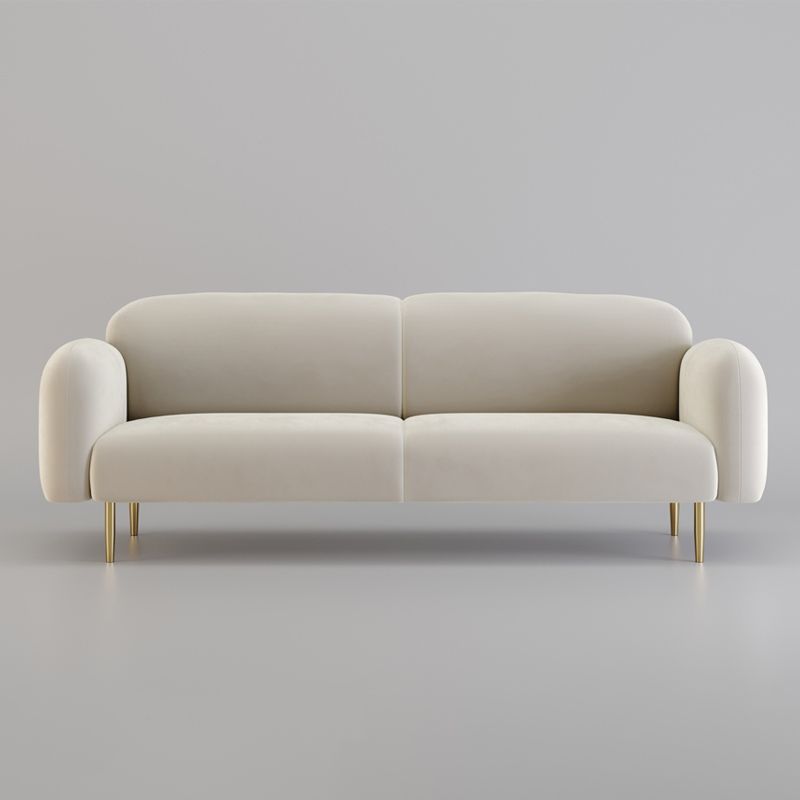 Velvet Tight Back Sofa with Square Arm for Living Room 29.53" High