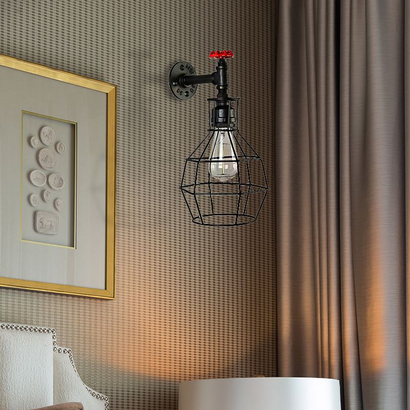 Globe Caged Corridor Wall Light Schaft