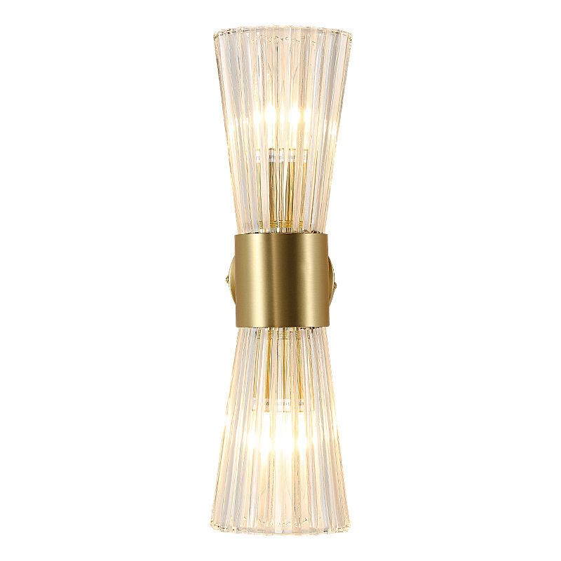 Geometric Wall Lighting Modern Metal 2 Lights Rustic Wall Sconces in Gold