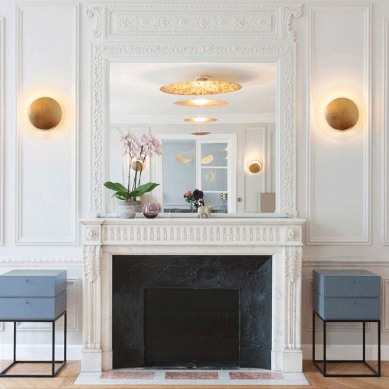 Modern Wall Mount Light 1-Light LED Metal Wall Light with Iron Shade for Bedroom