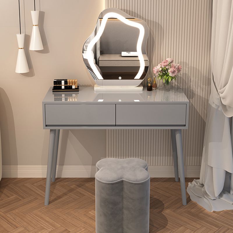 Contemporary Wooden Makeup Vanity Desk Table with Storage Drawers