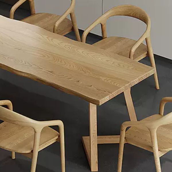 Modern Style Dinette Set 1/2/7 Pcs Rectangle Solid Wood Dinette Table with Dining Chairs