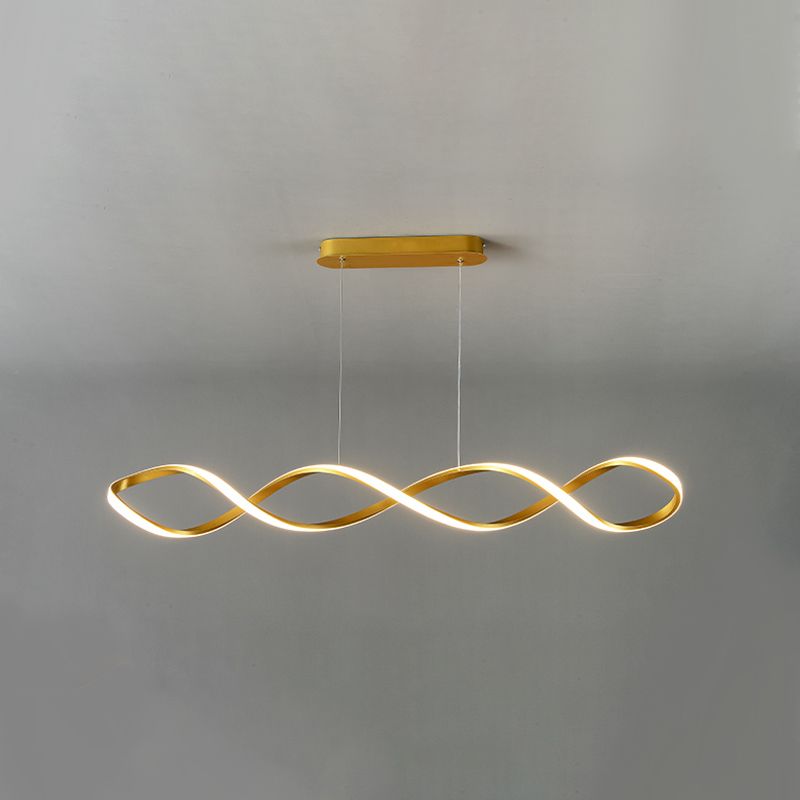 Contemporary Style Linear Island Lighting Metal 1 Light Island Pendant Light